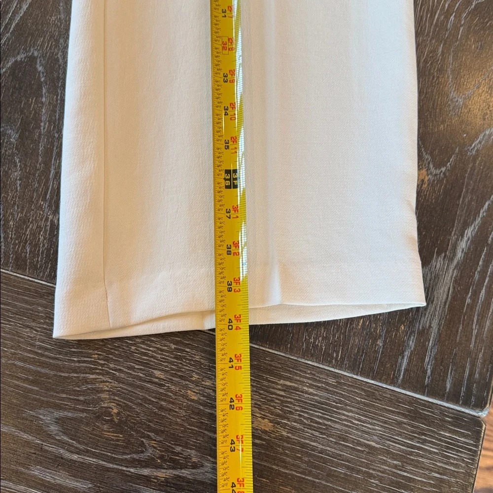 NWT Aritzia The Limitless Pant Wilfred Crepette Size 6 Short Wide Leg Cream - Picture 13 of 15